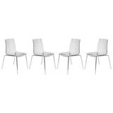 Orren Ellis Rachael Stacking Side chair Plastic/Acrylic, Size 33.0 H x 23.0 W x 23.0 D in | Wayfair OREL3935 40241673