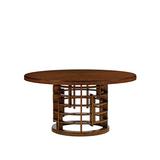 Tommy Bahama Home Island Fusion Meridien Dining Table w/ Wooden Top Wood in Brown, Size 30.0 H x 60.0 W x 60.0 D in | Wayfair 01-0556-875C