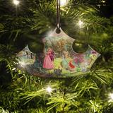 Trend Setters Disney Sleeping Beauty Aurora Hanging Crown Shaped Decoration Plastic in Green/Pink, Size 2.4 H x 3.8 W x 0.25 D in | Wayfair