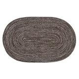 Multi Color Area Rug - Winston Porter Millry Polyester Striped Braided Area Rug - Dove/Chesnut Polyester, Size 60.0 W x 0.75 D in | Wayfair
