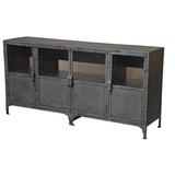 Williston Forge Hornsey Sideboard Metal in Black/Gray, Size 36.0 H x 72.0 W x 18.0 D in | Wayfair 7CBC7C9DD241439BB098337E078C9DBA