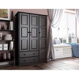 Winston Porter Primm Grand Armoire Wood in Brown, Size 72.0 H x 45.8 W x 20.75 D in | Wayfair 0613ECF7B6954072930954350E025058