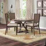 Millwood Pines New Ashford 5 Piece Dining Set Wood/Metal/Upholstered Chairs in Blue/Brown/Gray, Size 30.0 H in | Wayfair