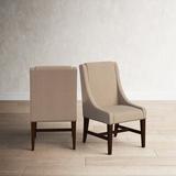 Birch Lane™ Barlow Linen Dining Chair in Wood/Upholstered/Fabric in Brown, Size 39.0 H x 22.25 W x 26.25 D in | Wayfair