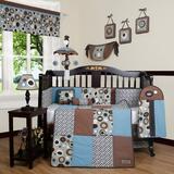Zoomie Kids Fonville 12 Piece Crib Bedding Set Cotton Blend in Blue/Brown | Wayfair ZMIE5573 42830605