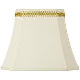 Rectangle Shade with Gold Satin Weave Trim 10x16x13 (Spider)