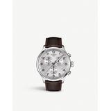 T1166171603700 Chrono Xl Classic Stainless Steel And Leather Strap Watch - Brown - Tissot Watches