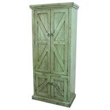 Loon Peak® Zimmerman 75" Pantry Cabinet Wood in Blue, Size 74.75 H x 32.5 W x 16.625 D in | Wayfair 6481F2319F9D4311832CDA0578684198