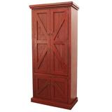 Loon Peak® Zimmerman 75" Pantry Cabinet Wood in Red, Size 74.75 H x 32.5 W x 16.625 D in | Wayfair 58F0B0A09B03442CBA84B4A52E1DFD45