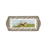 Spode Serving Tray BROWN - Woodland Fowl Pimpernel Melamine Sandwich Handled Tray
