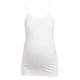 Times 2 Women's Sleep Tank Tops White - White Maternity Camisole - Plus Too