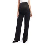 Times 2 Women's Dress Pants Black - Black Over-Belly Career Maternity Bootcut Pants - Plus Too