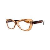 A.J. Morgan Women's Reading Glasses CRY.AMBER - Crystal & Amber Crushed Cat-Eye Readers