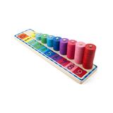 Imagination Generation Developmental Toys - Wooden Wonders Colorful Counting Number Stacker Set