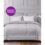 Blue Ridge Home Fashions Comforters Platinum/White - Gray & White Lightweight Down-Alternative Comforter