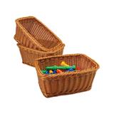 Constructive Playthings - Rectangular Wicker Basket - Set of Three