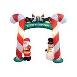 BZB Goods Lawn Inflatables - Red & White Santa Candy Cane Arch Inflatable Light-Up Lawn Decor