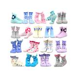 TeeHee Kids Socks Multicolor - Blue & White Floral 18-Pair Crew Socks Set - Kids