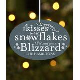 Personal Creations Ornaments - Gray 'If Kisses Were Snowflakes' Personalized Wood Ornament