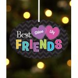 Personal Creations Ornaments - Black Zigzag 'Best Friends' Personalized Wood Ornament