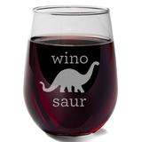 Personalized Planet Wine Glasses - 'Wino Saur' Stemless Wine Glass