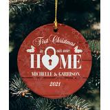 GiftsForYouNow Ornaments Red - 'First Christmas in Our New Home' Personalized Ornament