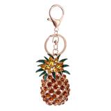 Ella & Elly Women's Jewelry Charms Yellow - Yellow & Green Crystal Pineapple Purse Charm