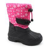 Skadoo Girls' Cold Weather Boots Pink - Pink Snowflakes Snow Boot - Girls