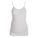 Times 2 Women's Tank Tops Heather - Heather Gray Ruched Camisole - Plus Too