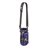 Cypress Home Bottle Sleeves 200 - Purple & Gray Floral Cylinder Crossbody Bag