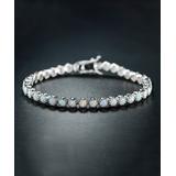 Barzel Women's Bracelets Silver - Lab-Created Opal & Silvertone Bracelet