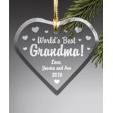 Personalized Planet Ornaments - Clear 'World's Best' Personalized Heart Ornament