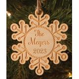 Personalized Planet Ornaments - Snowflake Personalized Wood Ornament