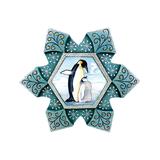 G.DeBrekht Ornaments - Penguin Snowflake Scenic Ornament