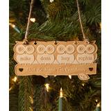 Personalized Planet Ornaments - 'Owl Be Home for Christmas' Four-Owl Personalized Wood Ornament