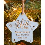 Personalized Planet Ornaments BLUE - Baby Boy Star Personalized Ornament