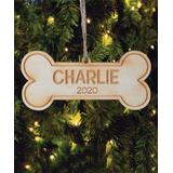 Personalized Planet Ornaments - Dog Bone Personalized Wood Ornament