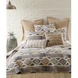 Levtex Home Quilts Grey, - Gold & Gray Geometric Stripe Cotton Quilt