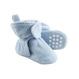 Luvable Friends Boys' Infant Booties and Crib Shoes 5 - Light Blue Gripper Booties - Boys