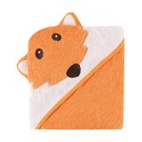 Luvable Friends Boys' Hooded Baby Towels Fox - Orange Fox Face Fleece Hooded Towel