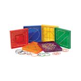 Constructive Playthings Toy Block Sets - Geoboard - Set of Six