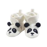 Hudson Baby Boys' Infant Booties and Crib Shoes Panda - Panda Bear Non Skid Fleece Bootie - Boys