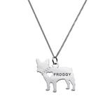 Limoges Kids Jewelry Girls' Necklaces Silver - Sterling Silver Frenchie Personalized Necklace