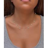 Golden Moon Women's Necklaces Gold - Crystal & 14k Gold-Plated Bezel Choker Necklace