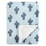 Luvable Friends Receiving and Stroller Blankets Cactus - Blue Cactus Sherpa Blanket