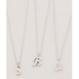Five Little Birds Girls' Necklaces SILVER - Sterling Silver Script Initial Pendant Necklace