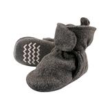 Hudson Baby Boys' Infant Booties and Crib Shoes - Dark Gray Fleece-Lined Booties - Boys