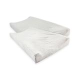 Touched by Nature Boys' Changing Pad Covers Heather - Heather Gray Stripe Organic Cotton Changing Pad Cover Set