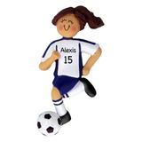 Personalized Planet Ornaments - Female Soccer Player Personalized Ornament