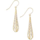 Teardrop Two-tone Openwork Drop Earrings In 14k Gold And White Gold - Metallic - Macy's Earrings